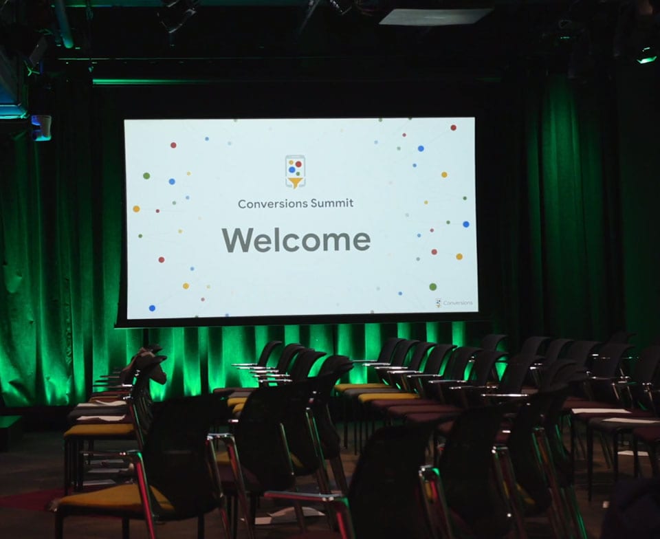 Live Stream Event Google Summit Welcome Screen